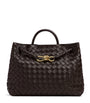 Bottega Veneta Grey Leather Andiamo Top-Handle Bag