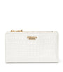 White Croc-Embossed Leather Mayfair Wallet