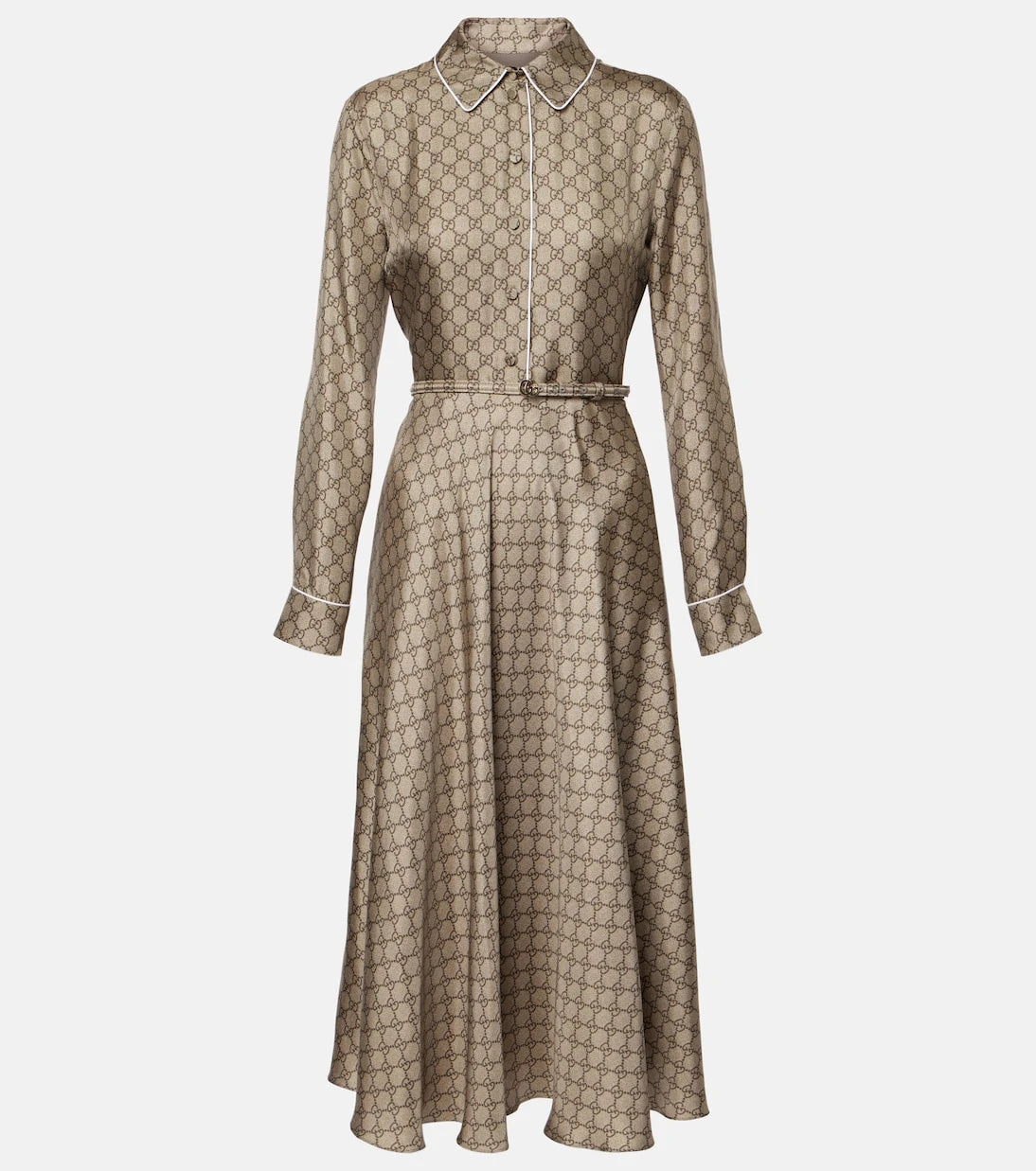 Gucci - GG silk twill shirt dress