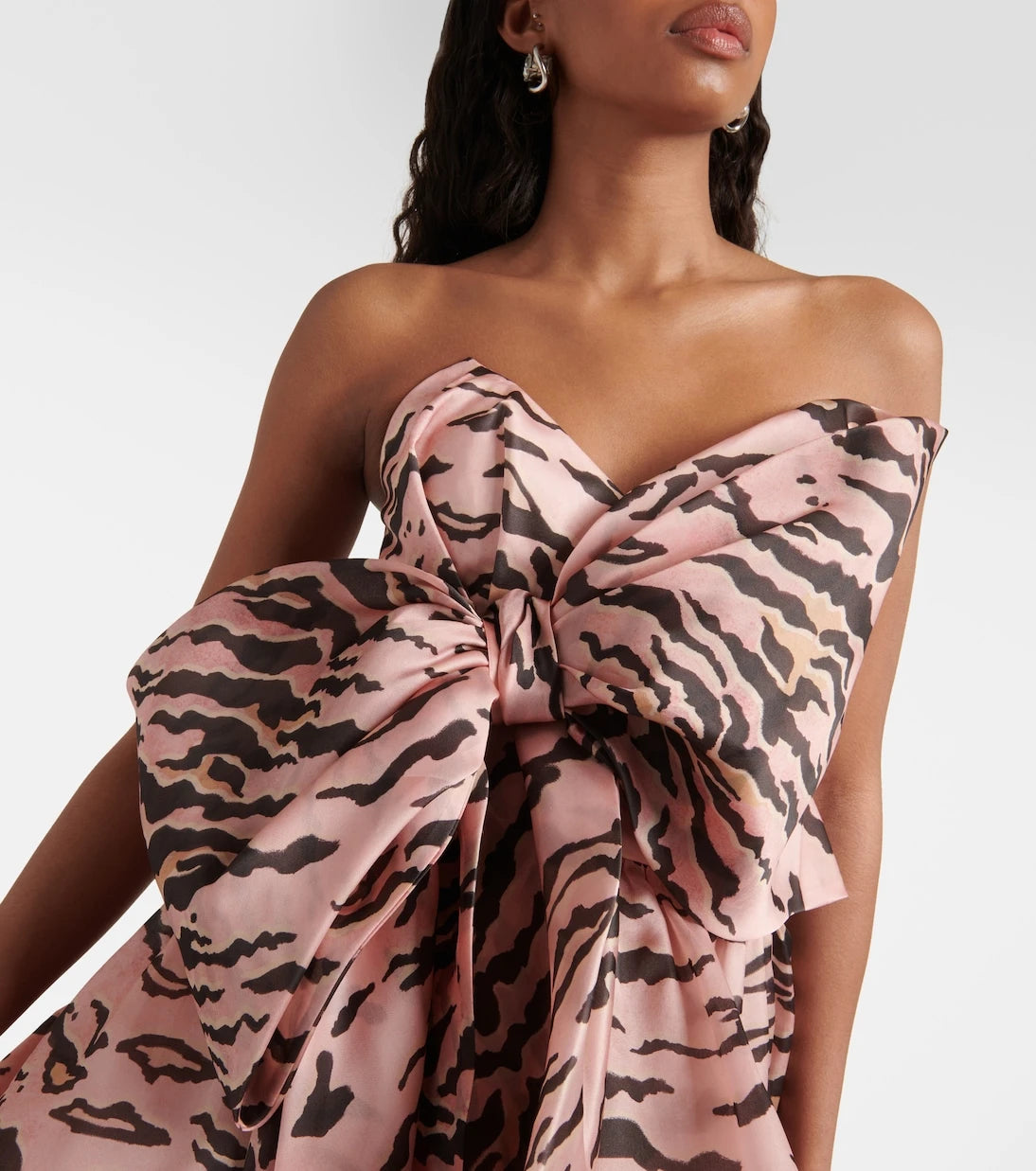 Zimmermann - Matchmaker fiyonk detaylı ipek mini elbise
