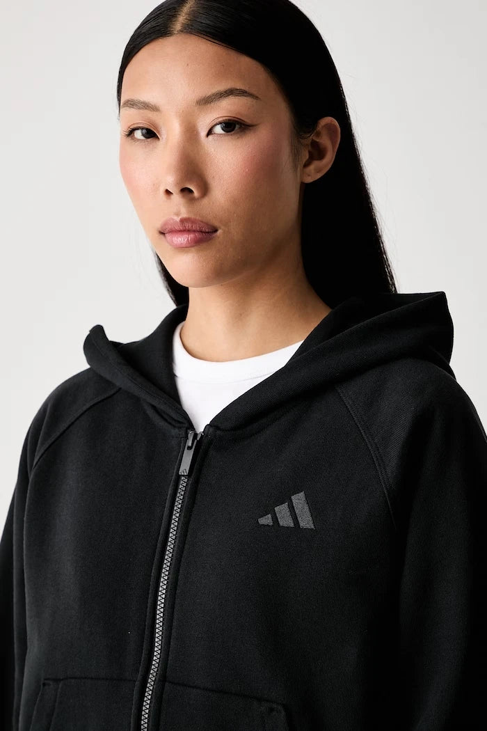 pamuktan kadın adidas kapüşonlu sweatshirt