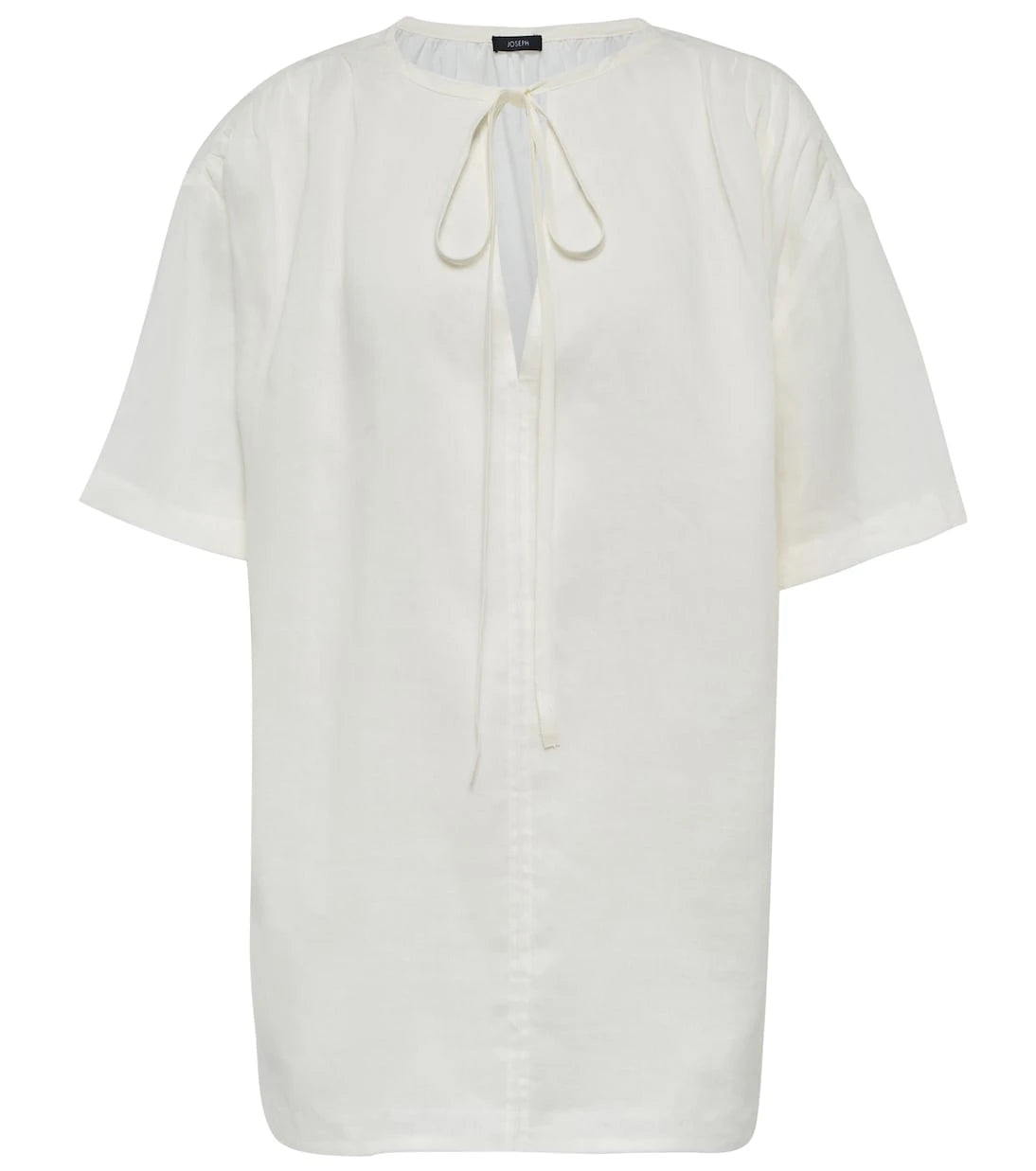 Joseph - Tie-neck ramie blouse