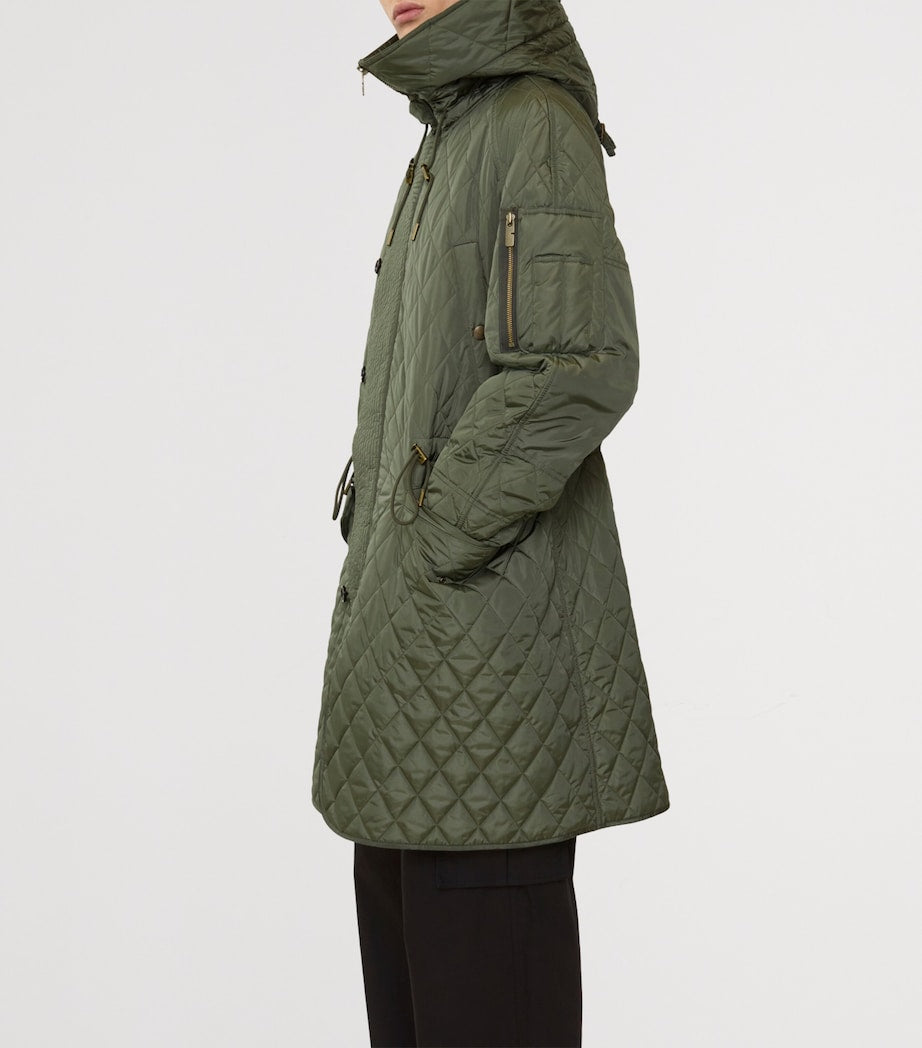 Burberry Green Reissued Quilted Parka