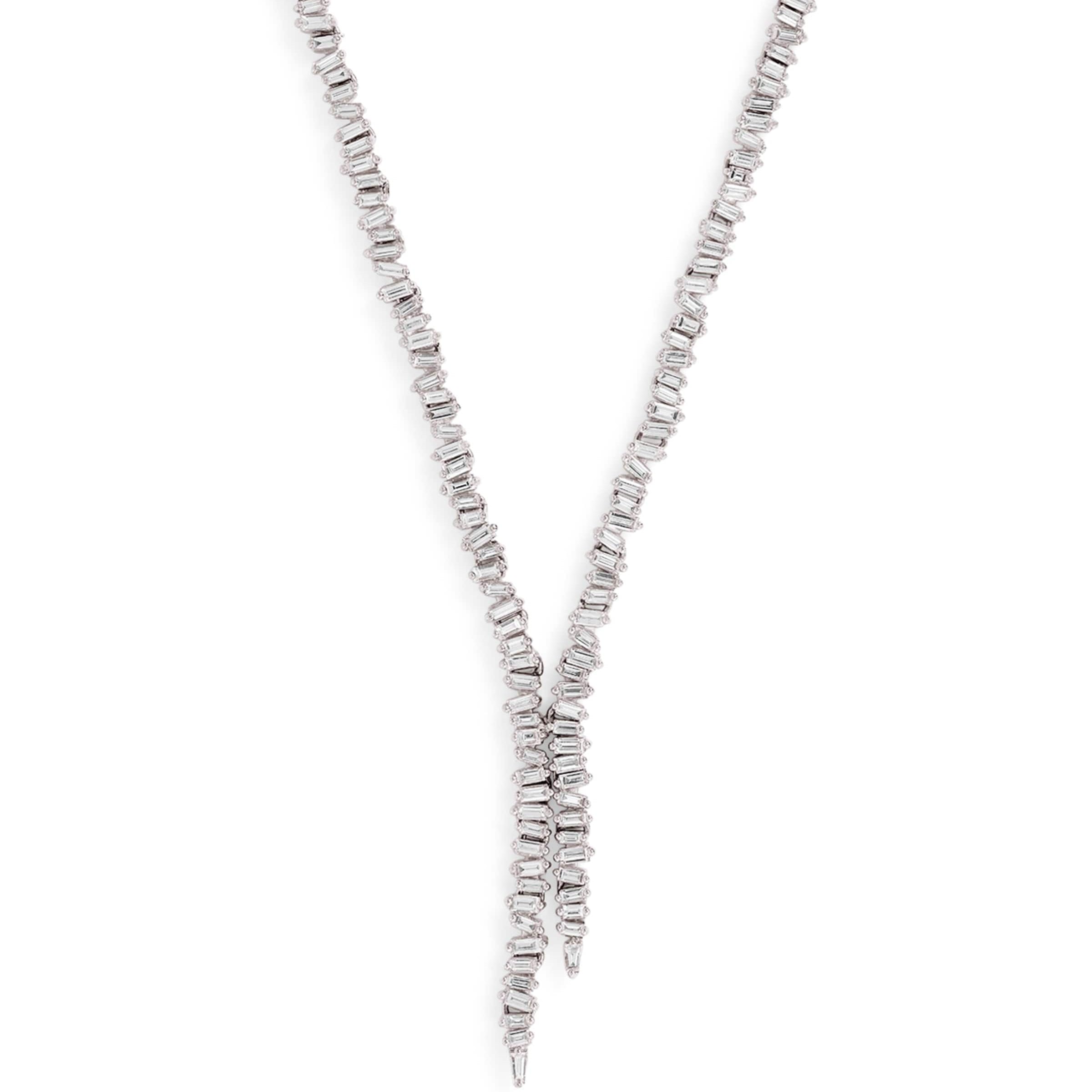 White Gold and Diamond Tennis Necklace