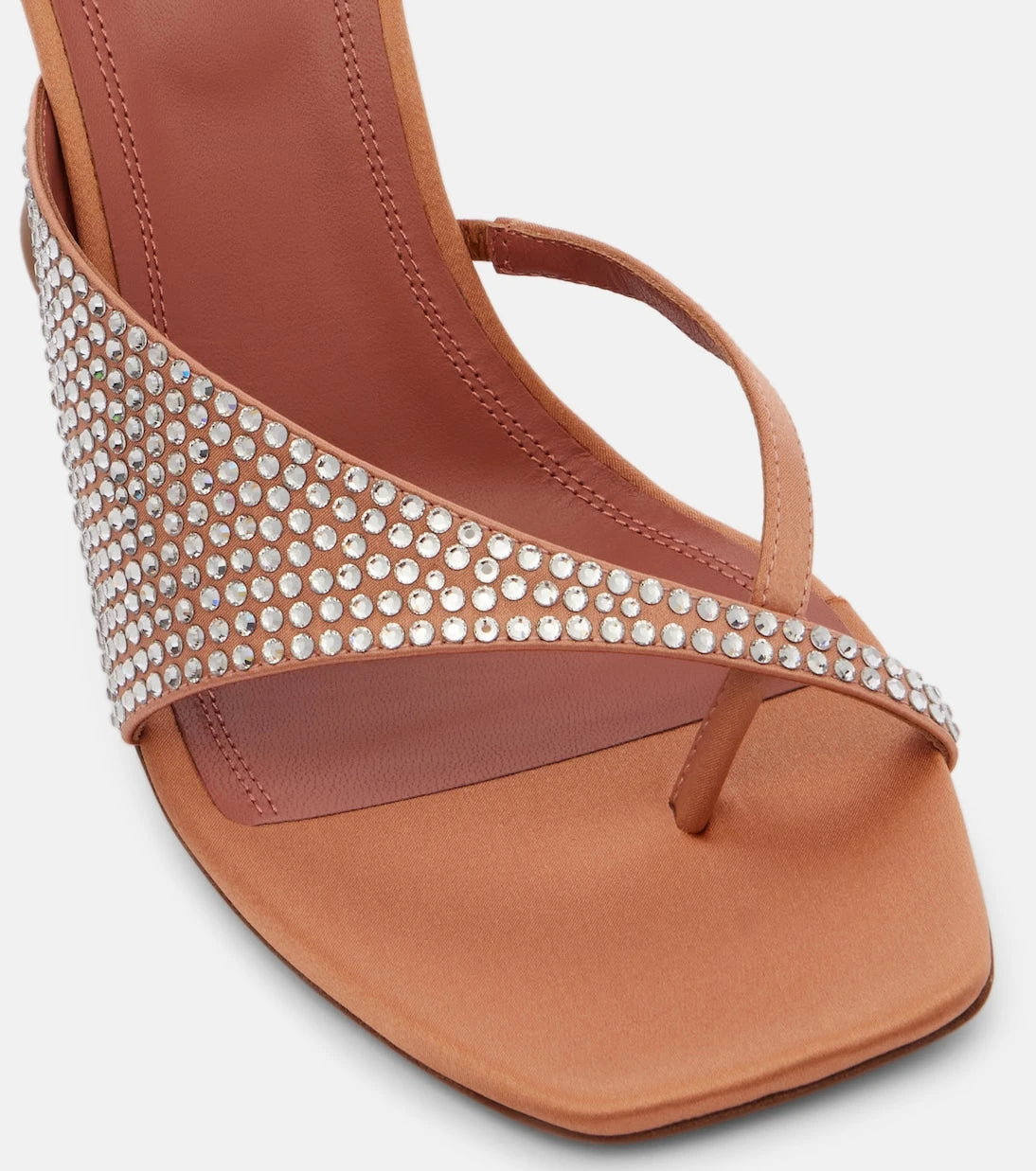 Amina Muaddi - Shiona 95 crystal-embellished satin mules