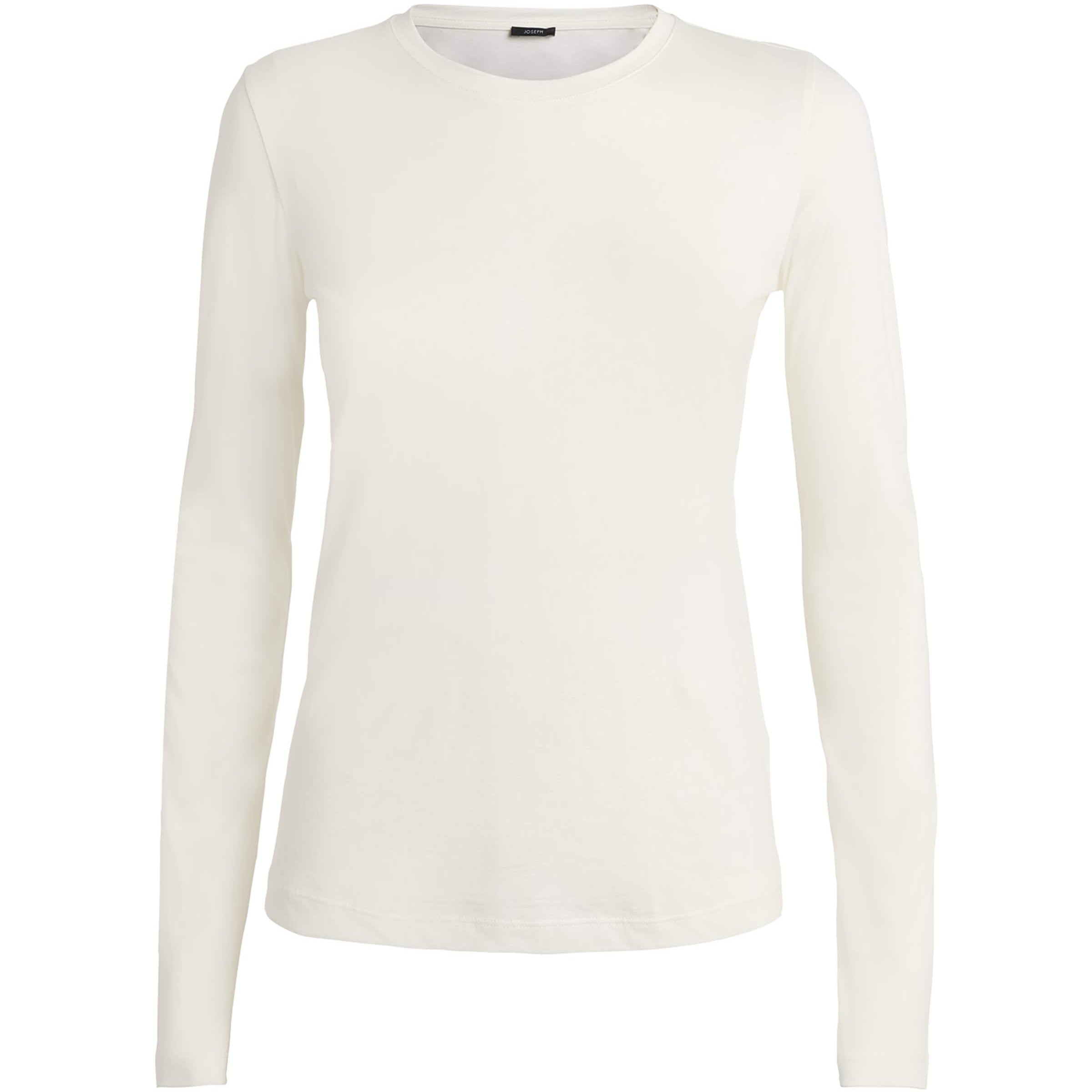 Ivory Cotton-Silk Long-Sleeve T-Shirt