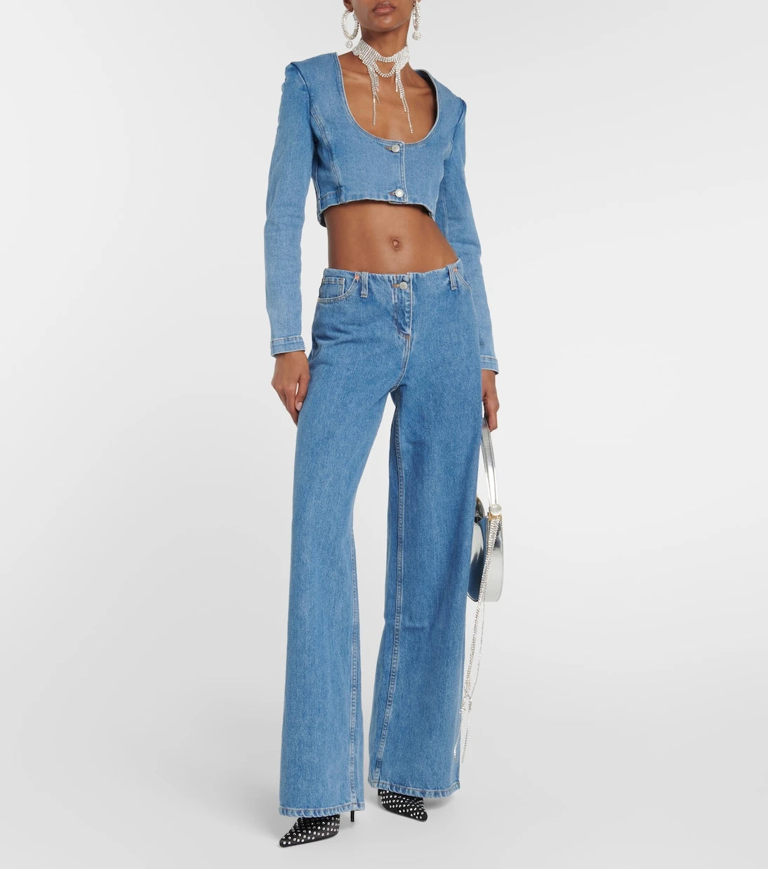 Magda Butrym - Cropped denim top