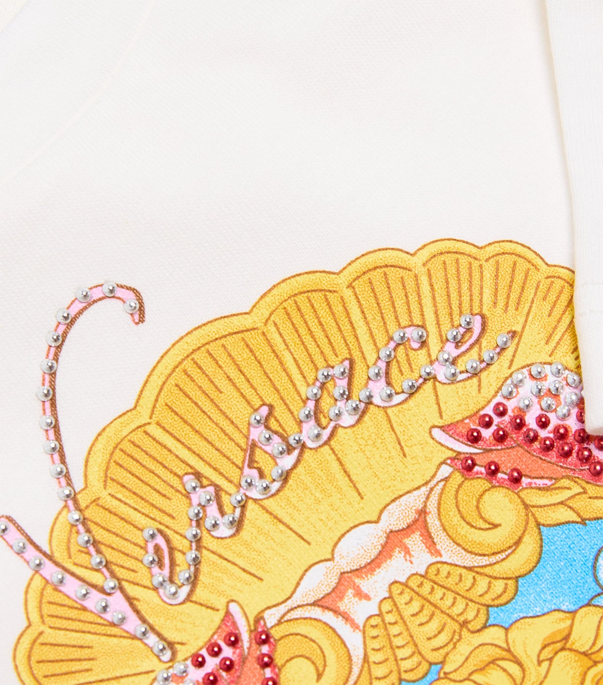 Versace Kids Cotton Studded Medusa Coral Kids T-Shirt