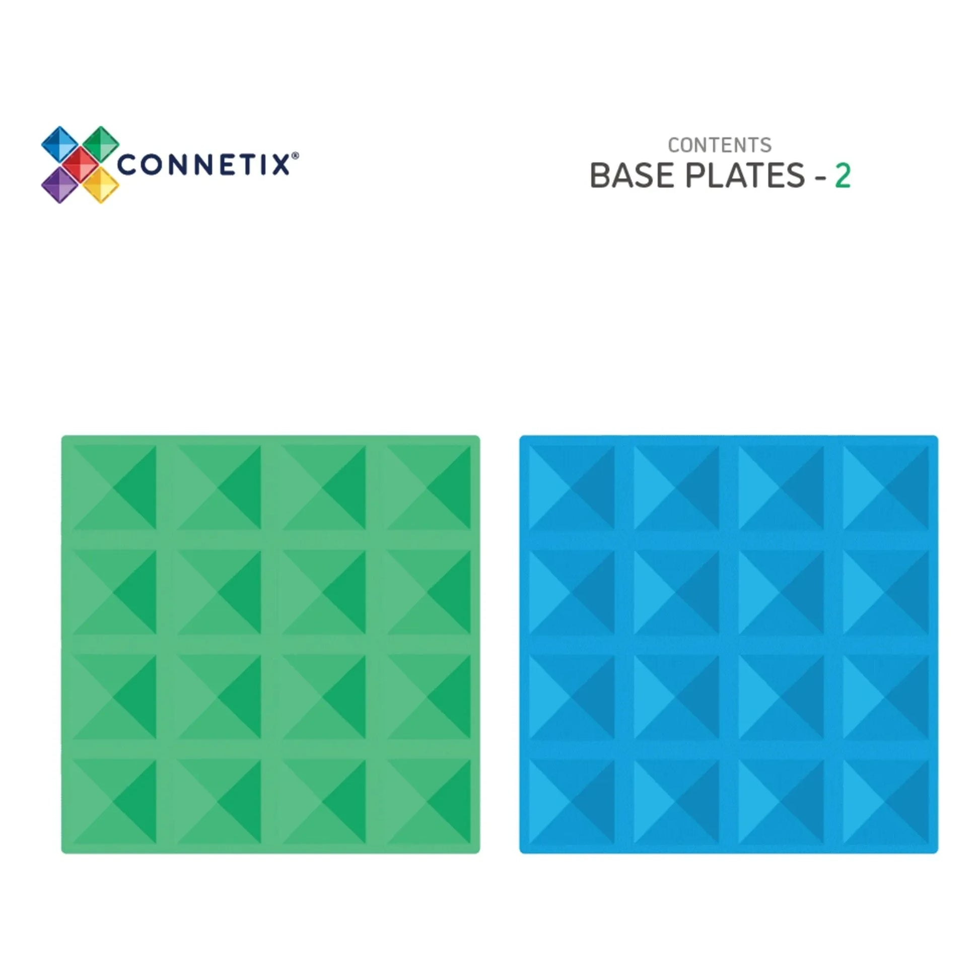 Connetix - Base Blue &amp; Green - 2 pieces