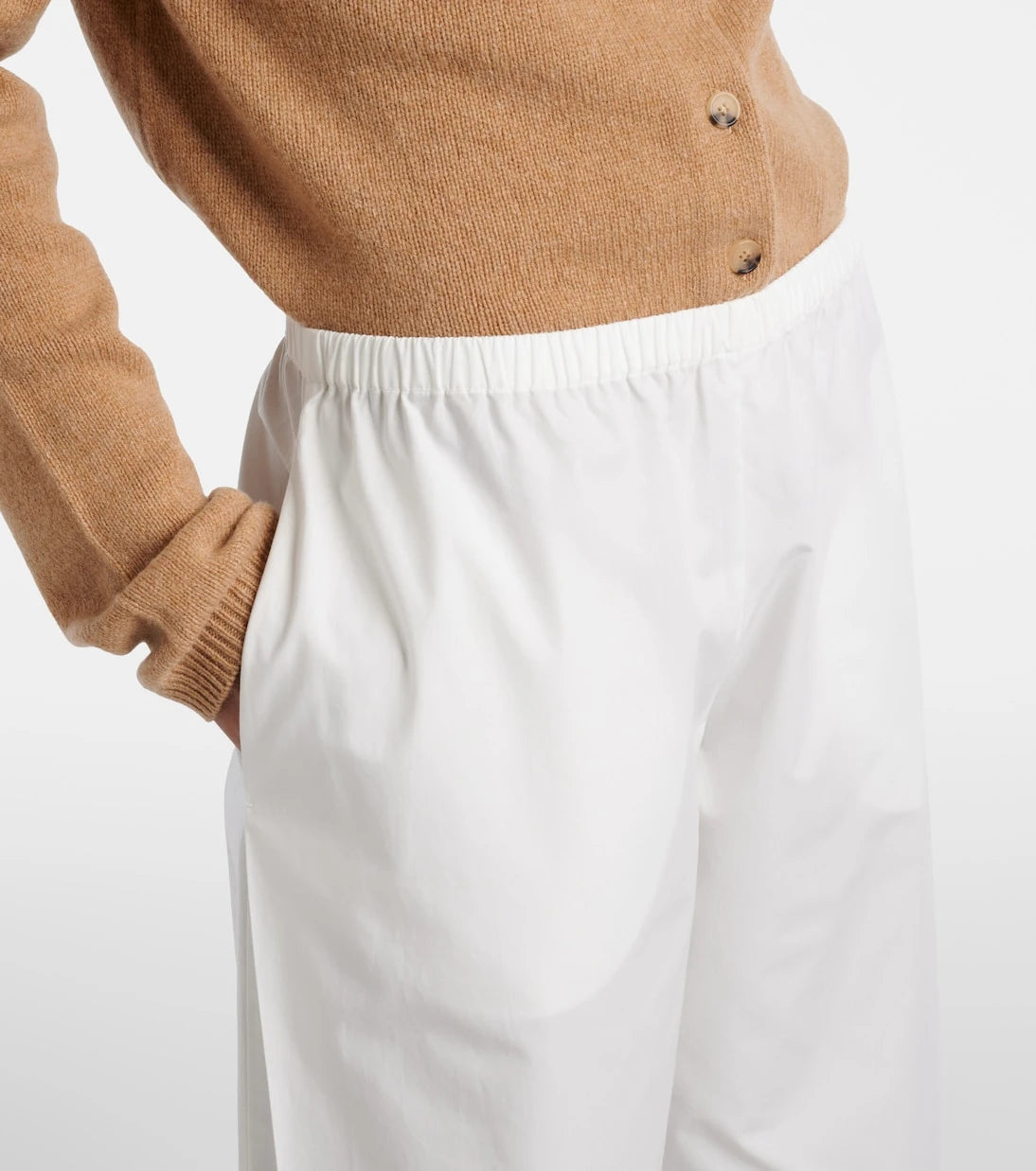 Khaite - Roma cotton poplin wide-leg pants