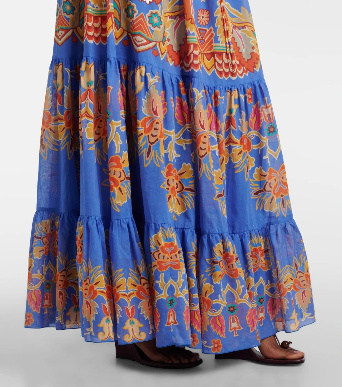 Etro - Printed open-back cotton voile maxi dress