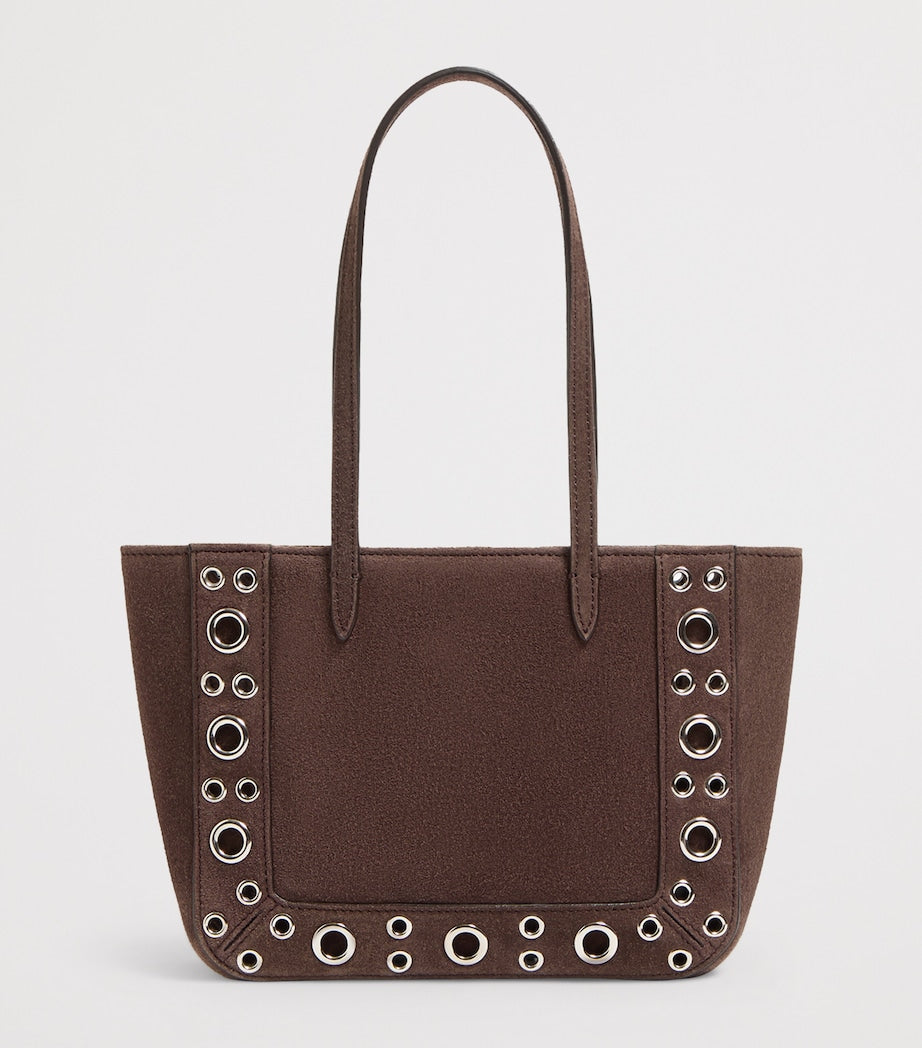 Valentino Garavani Multi Mini Suede Embroidered Nellcôte Tote Bag