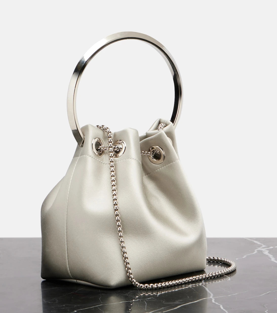 Jimmy Choo - Bon Bon satin bucket bag