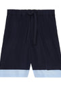 Cotton-Blend Two-Tone Shorts
