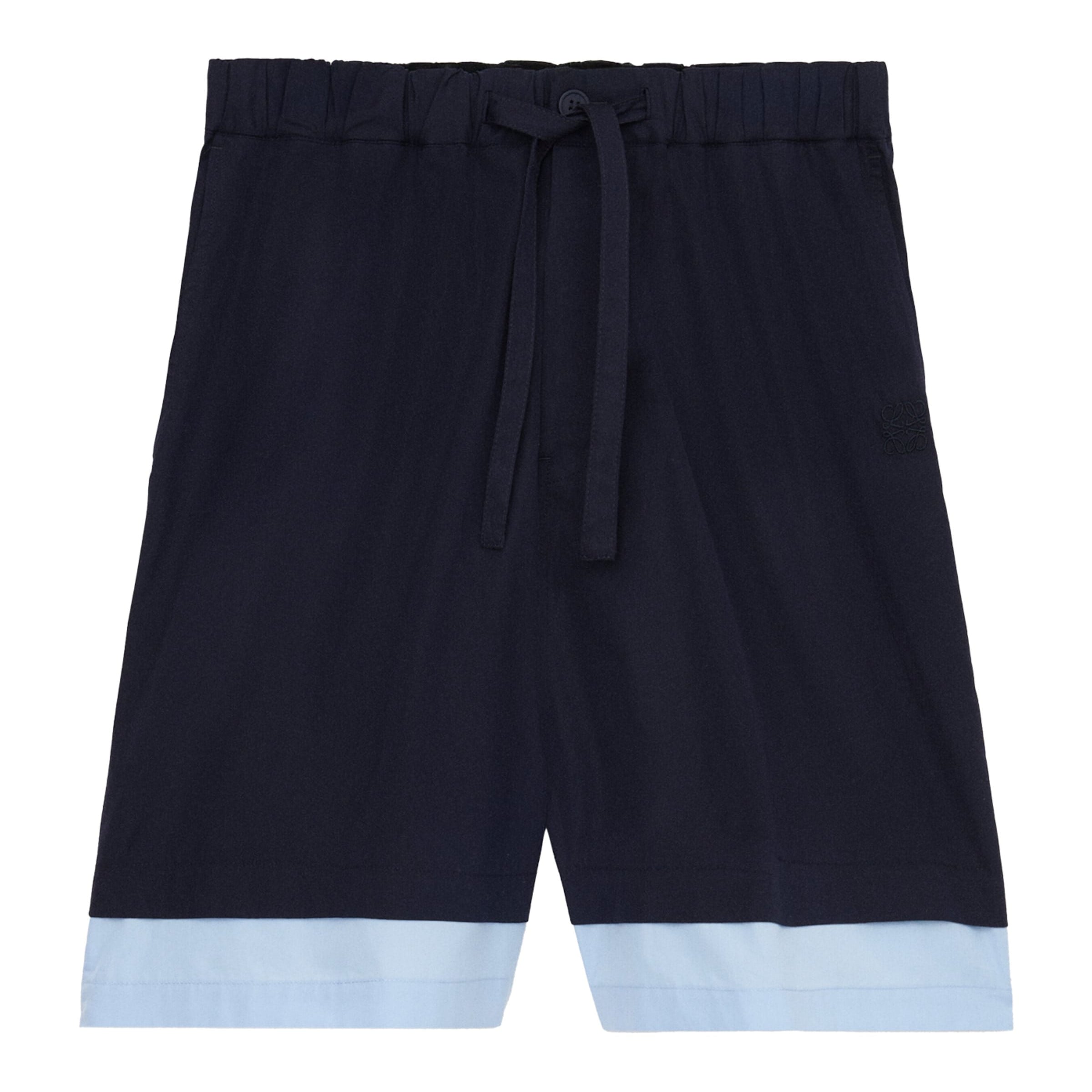 Cotton-Blend Two-Tone Shorts
