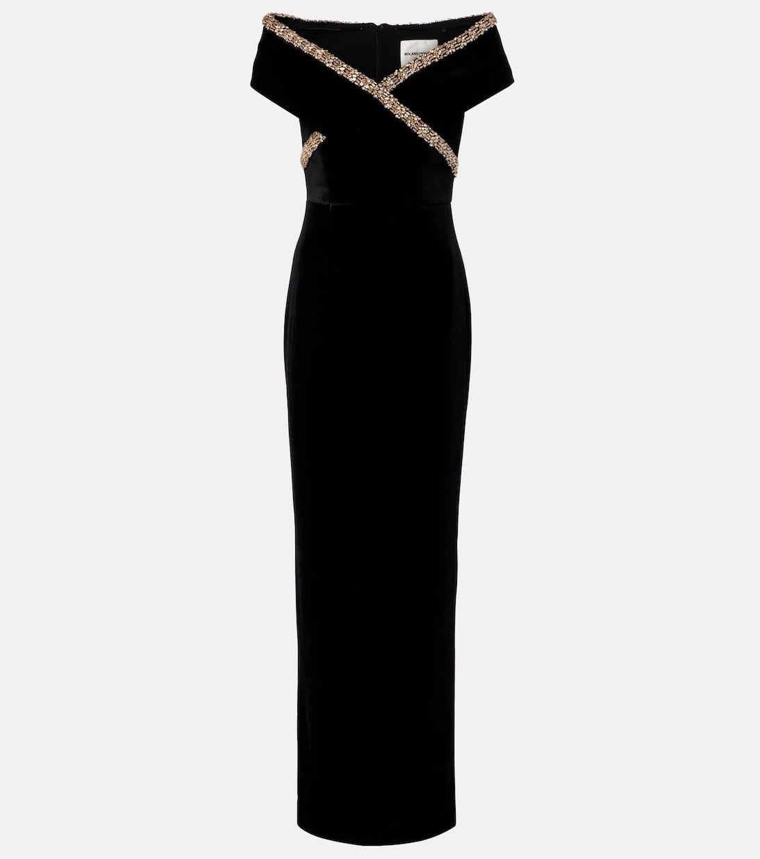 Roland Mouret - Embellished velvet gown
