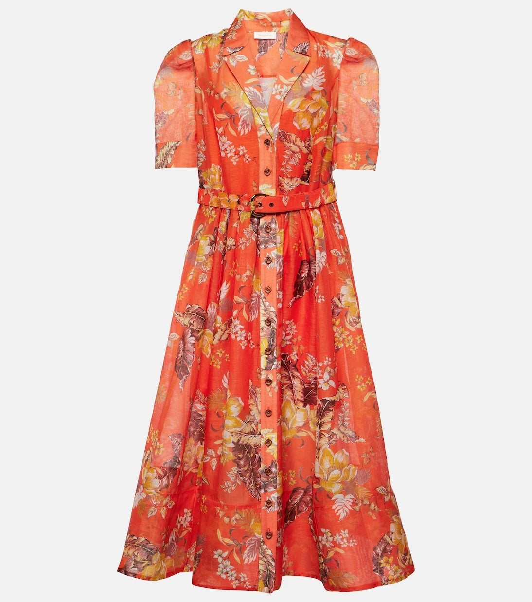 Zimmermann - Matchmaker linen and silk shirt dress