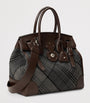 Ralph Lauren Collection Grey Wool-Leather Soft Ricky 33 Top-Handle Bag