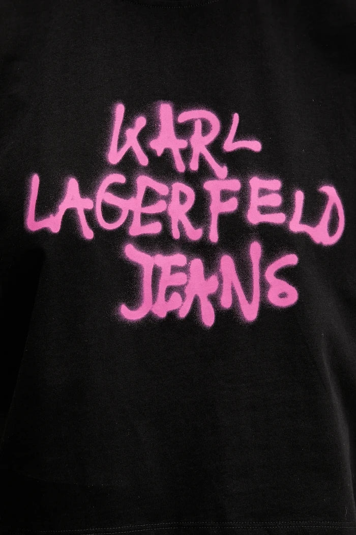 Pamuklu Tişört Karl Lagerfeld Jeans