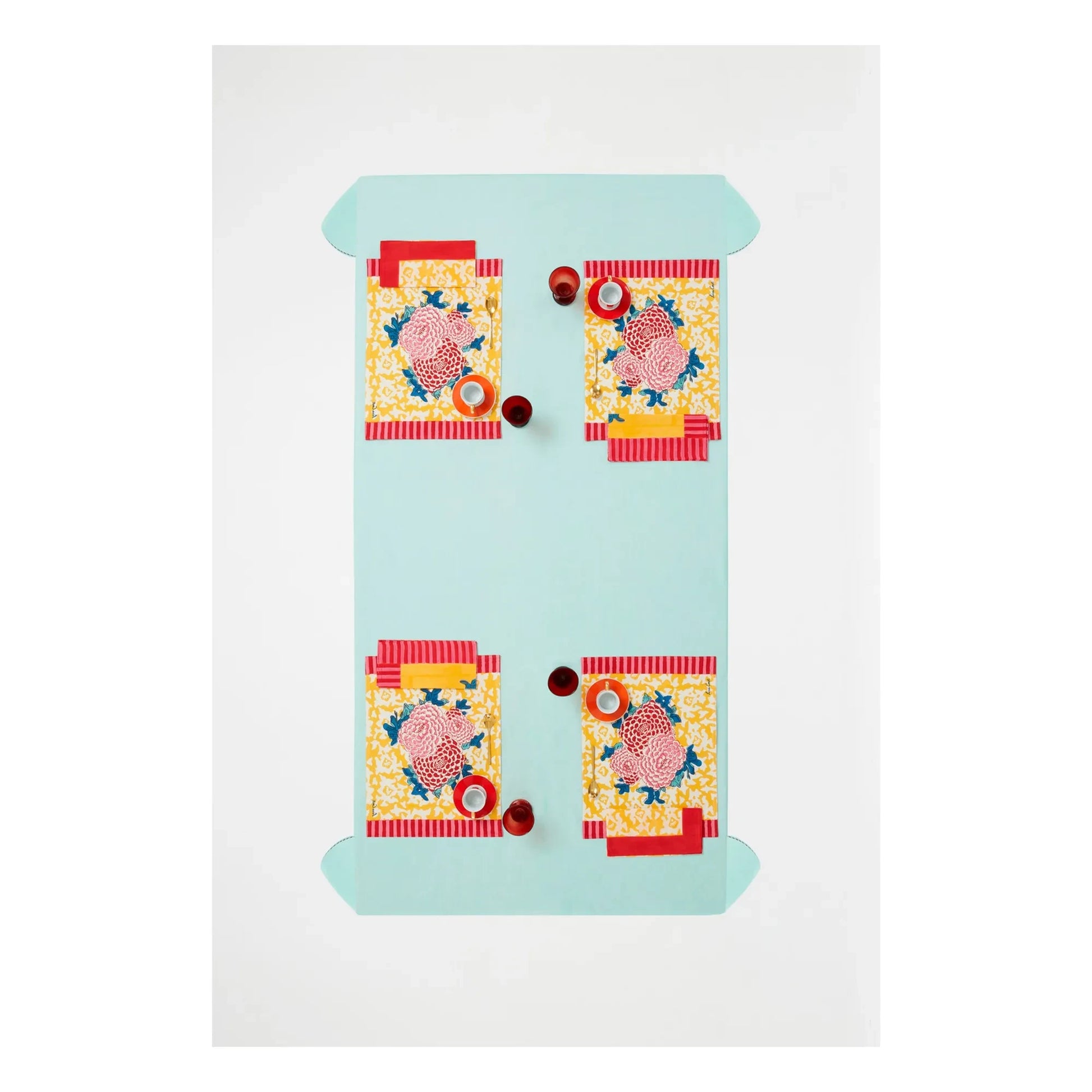 Lisa Corti - Arabesque Corolla placemats - Set of 2 | Yellow