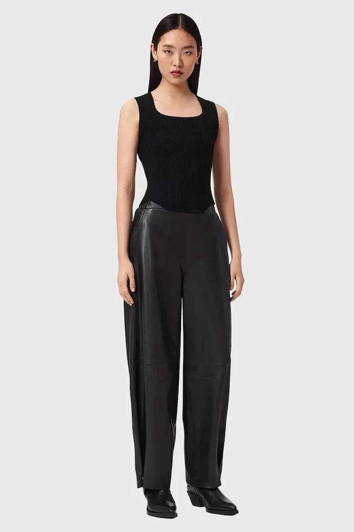 Кожен панталон AllSaints ETTA