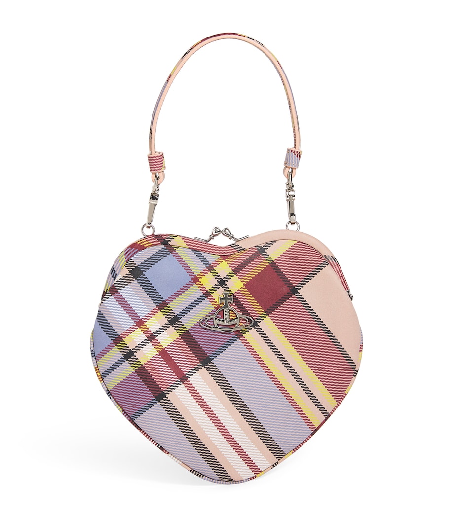 Vivienne Westwood Multi Tartan Belle Heart Clutch Bag