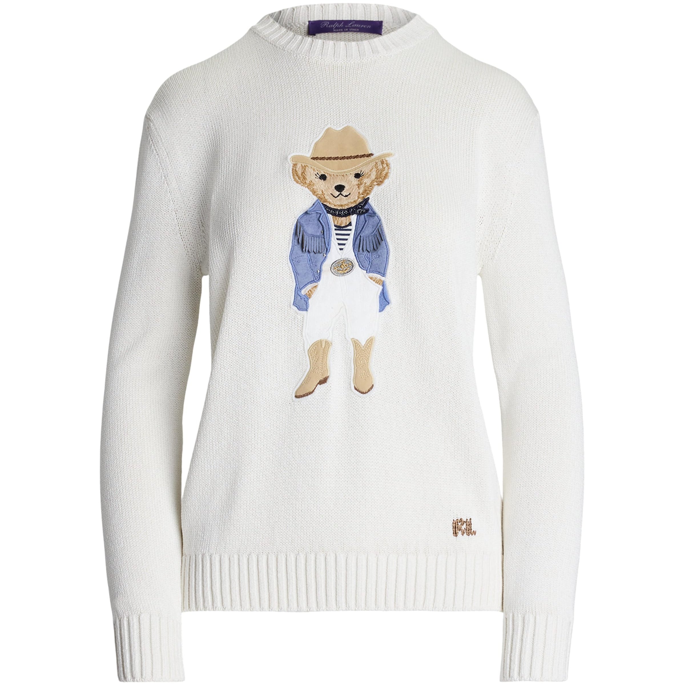 Silk Polo Bear Sweater CREAM