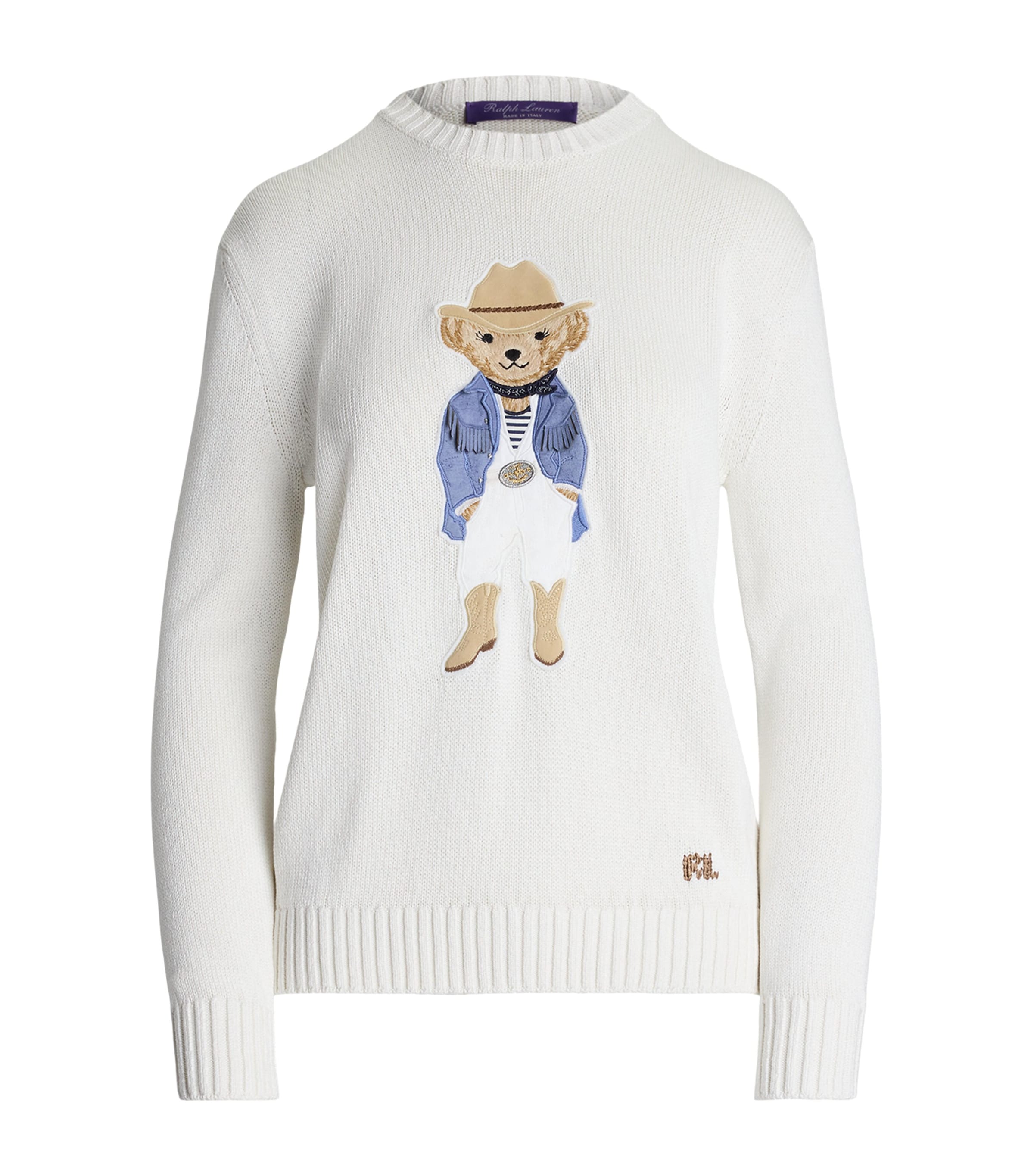 Silk Polo Bear Sweater CREAM