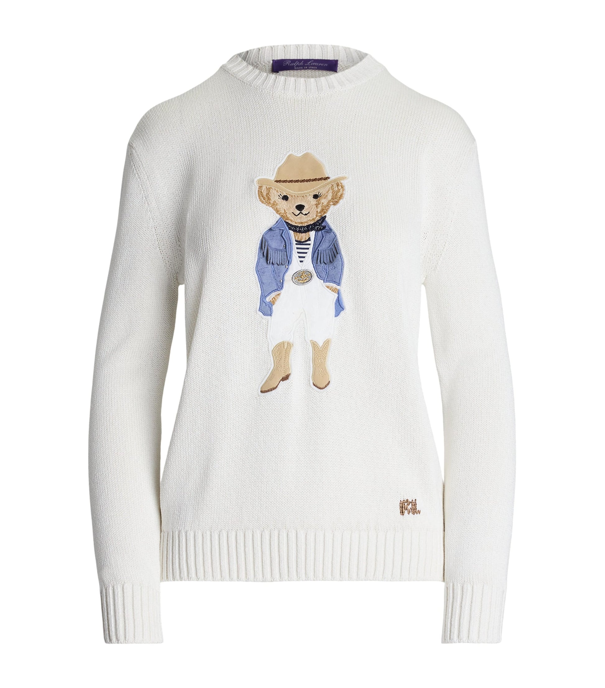 Silk Polo Bear Sweater CREAM