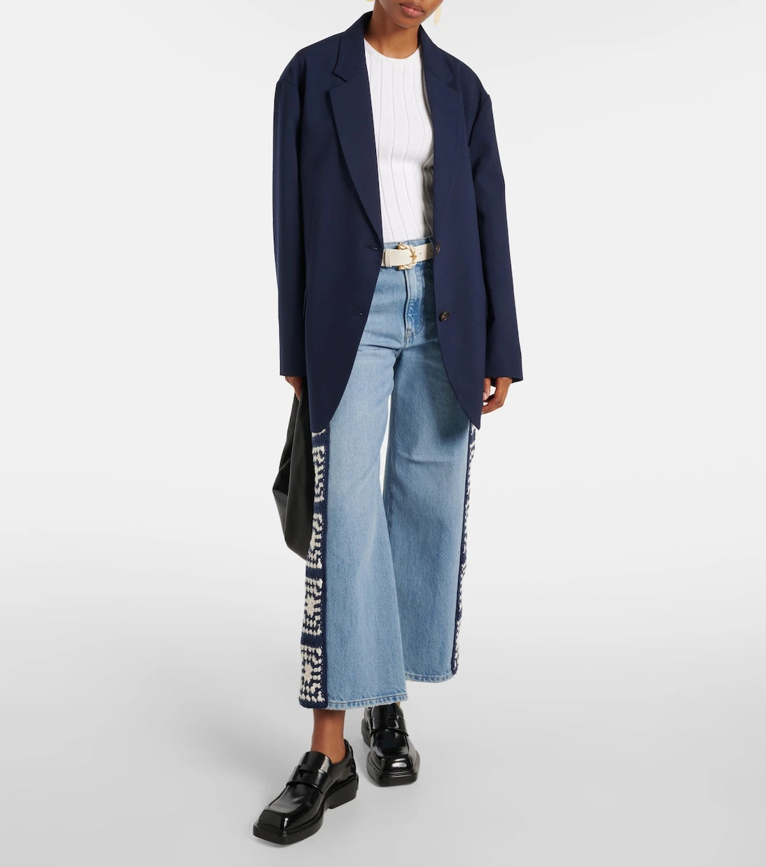 Frame - Le Jane Crop Crochet straight jeans