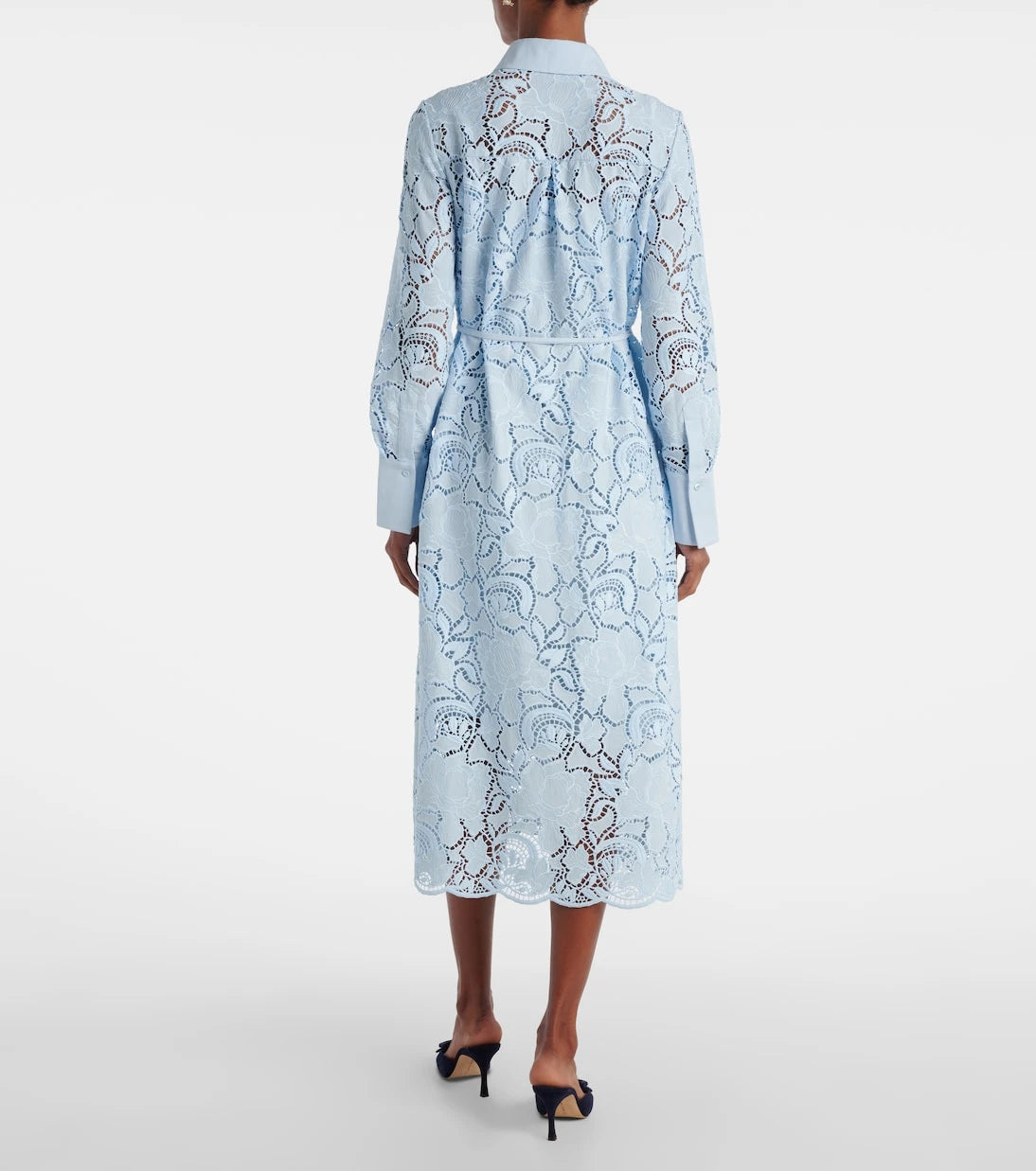 Erdem - Laser-cut cotton shirt dress