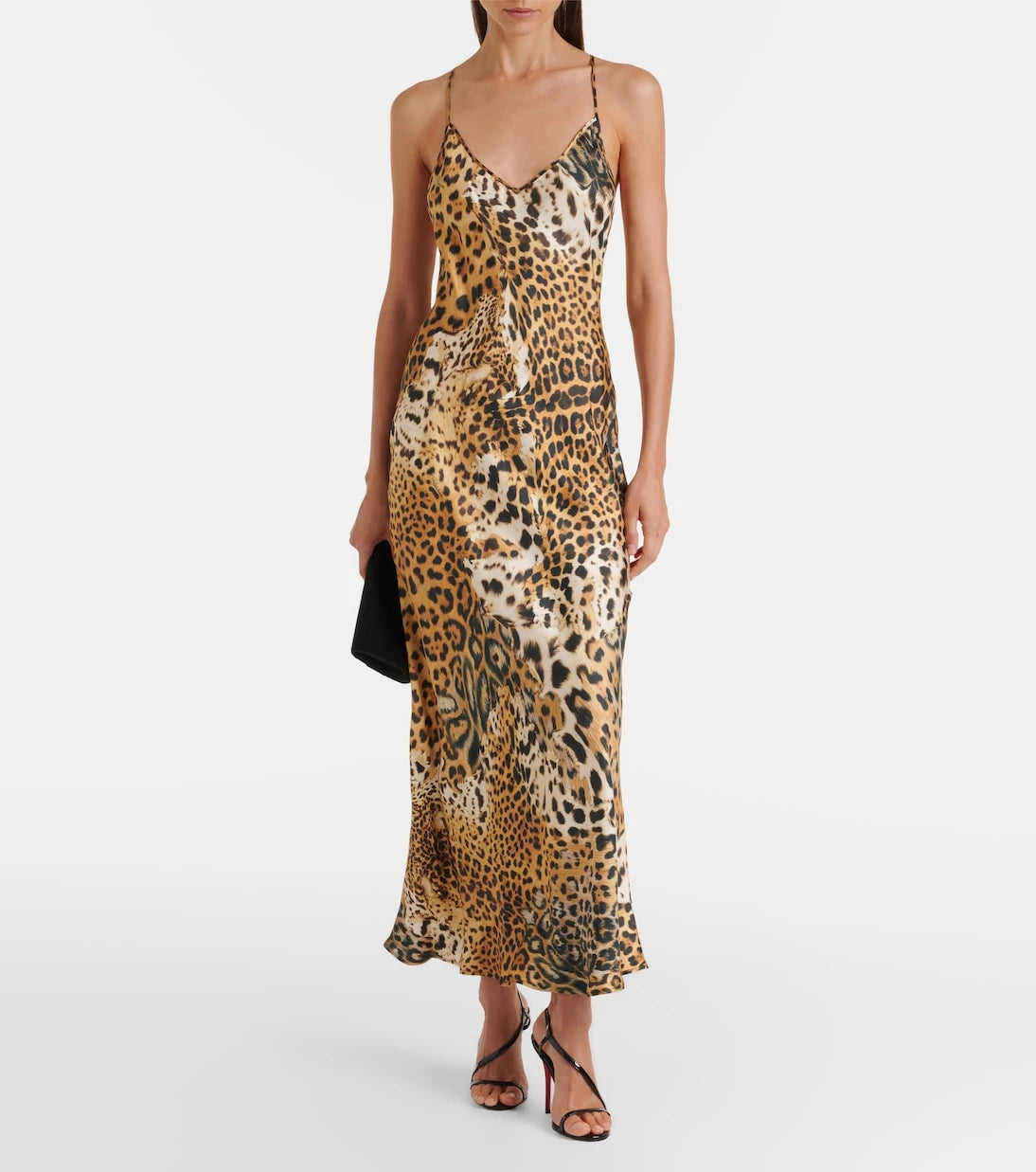 Roberto Cavalli - Printed silk satin slip dress
