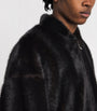 Maison Margiela Brown Reversible Faux Fur Bomber Jacket