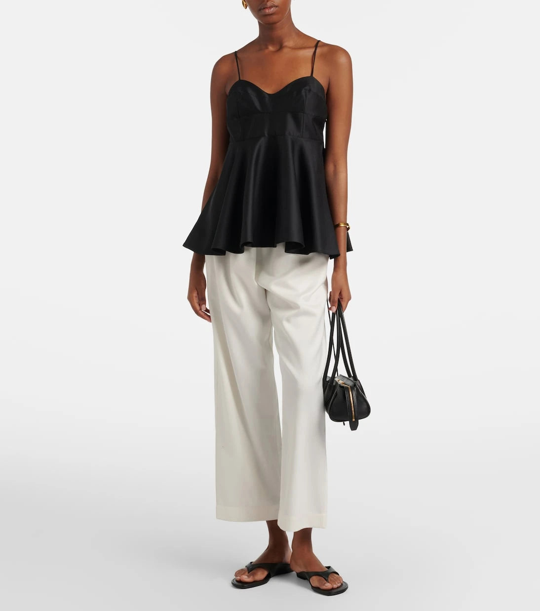 Róhe - Wool-blend cropped wide-leg pants