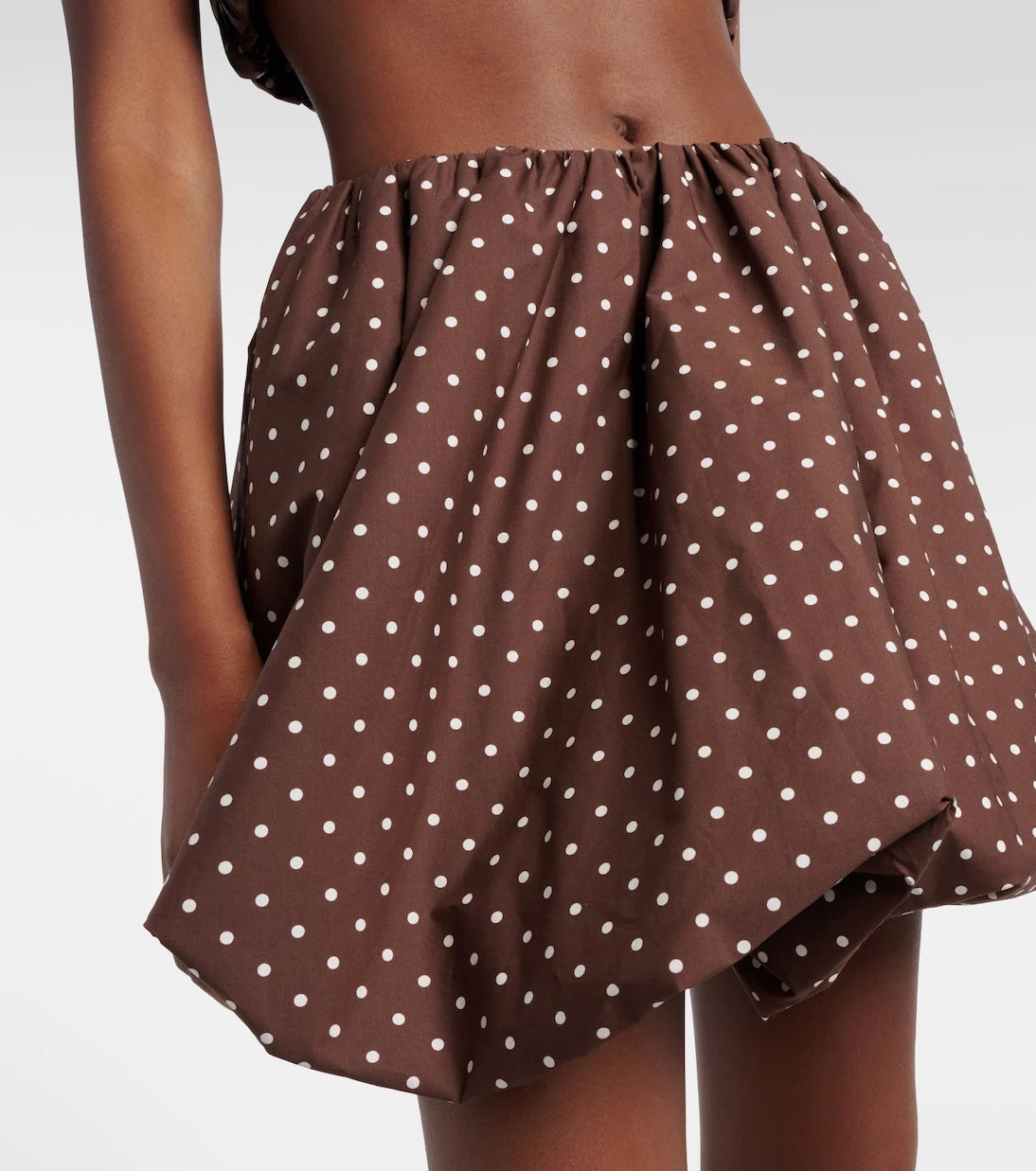 Rotate - Polka-dot cotton-blend miniskirt