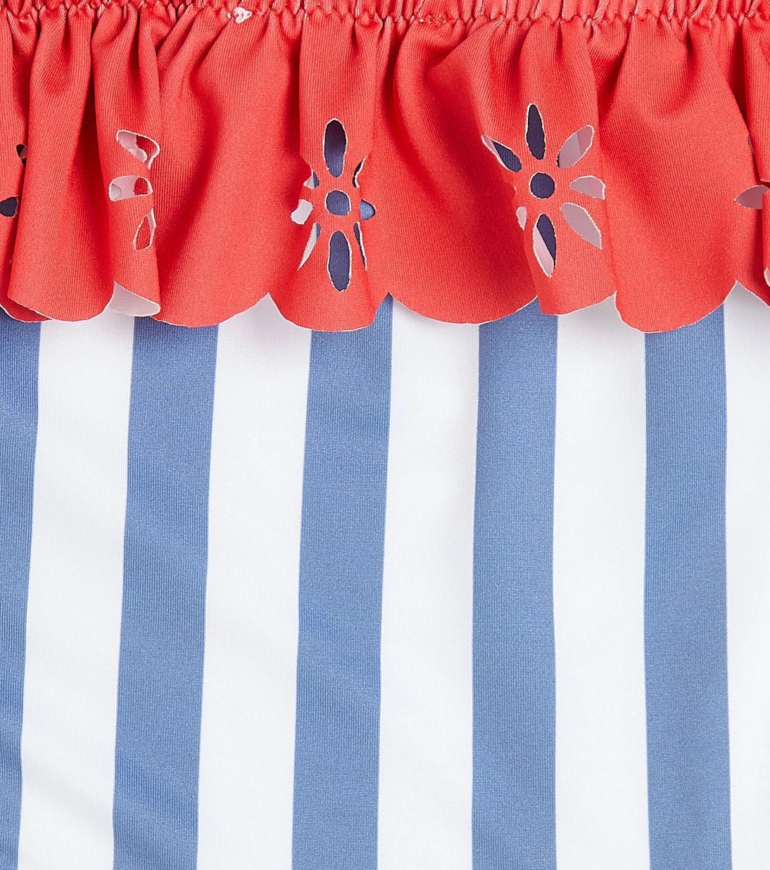 Patachou - Striped ruffled bow-detail bikini