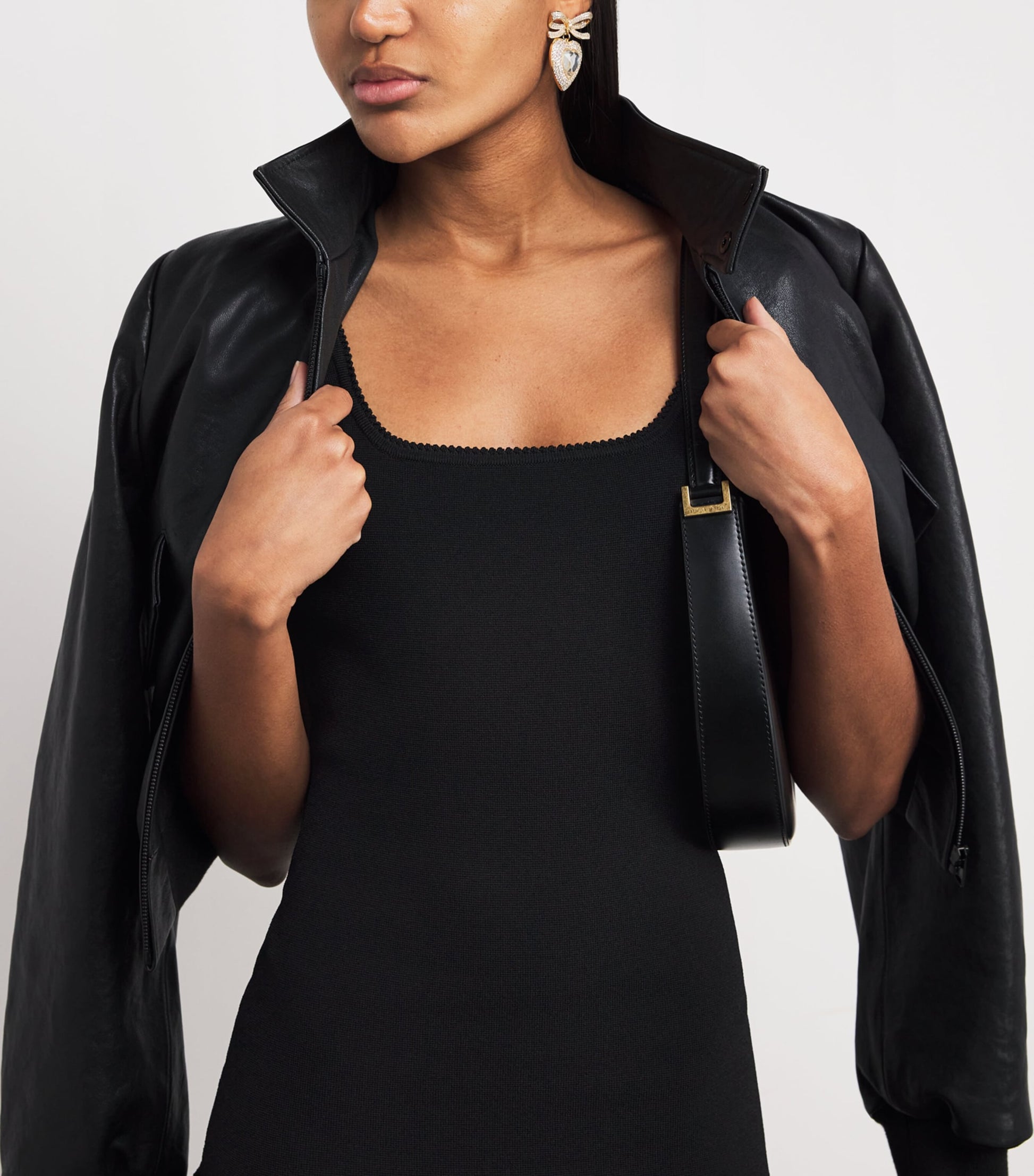 Sandro Paris Black Ruffled Mini Dress