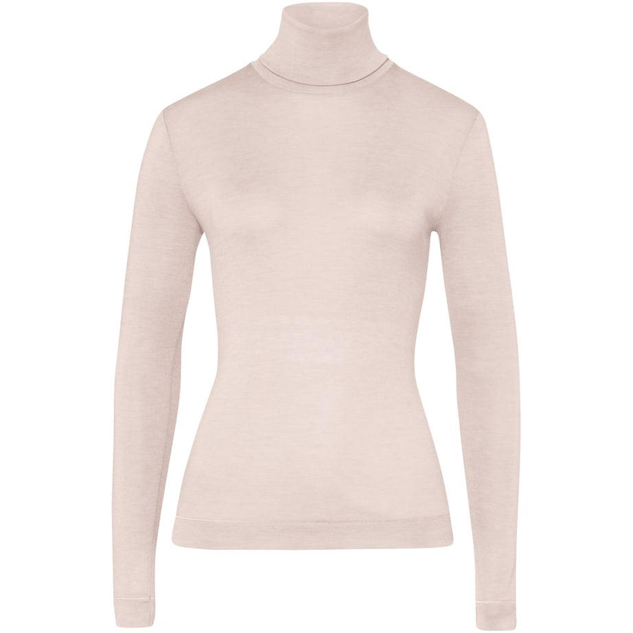 Ivory Silk-Cashmere Rollneck Top