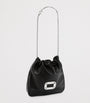 Roger Vivier Black Mini Leather Pilgrim Bucket Bag