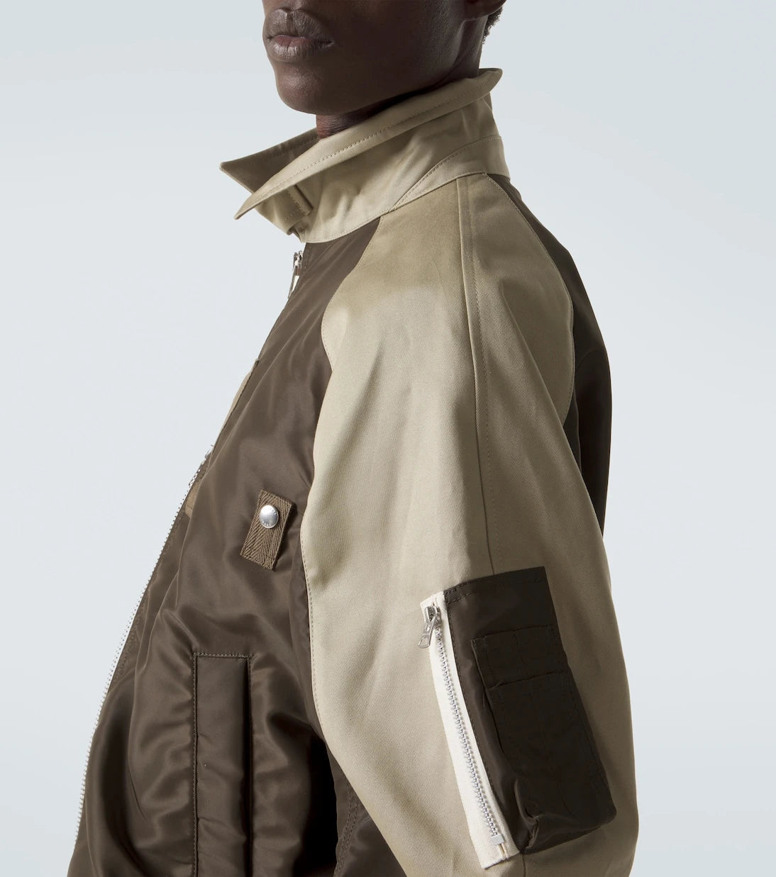 Sacai - Cotton chino and twill blouson jacket