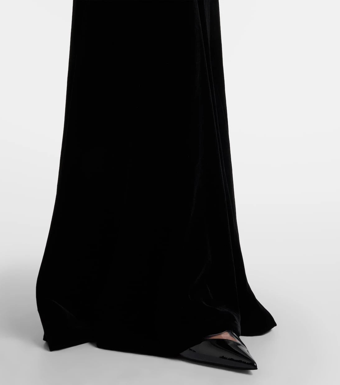 Costarellos - Off-shoulder velvet bustier gown