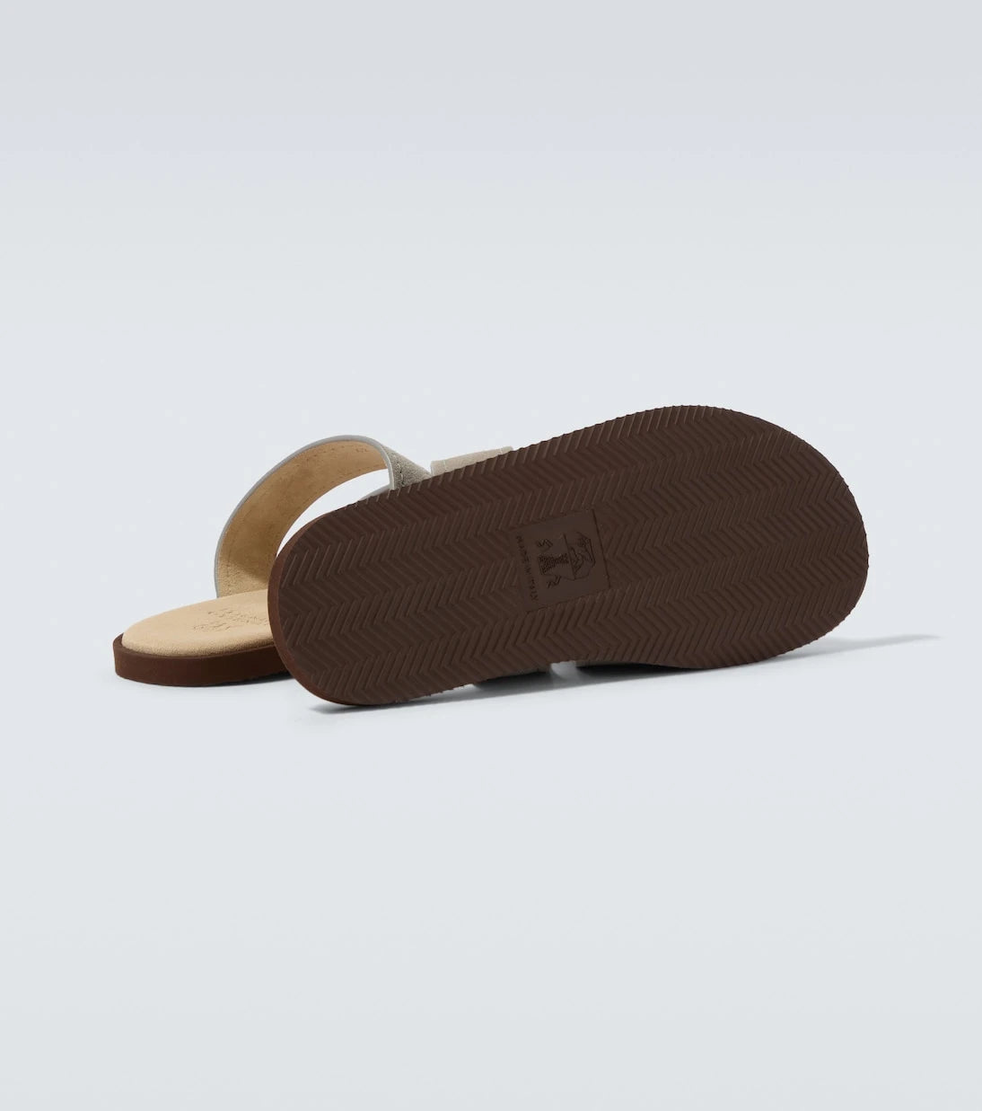 Brunello Cucinelli - Logo suede sandals