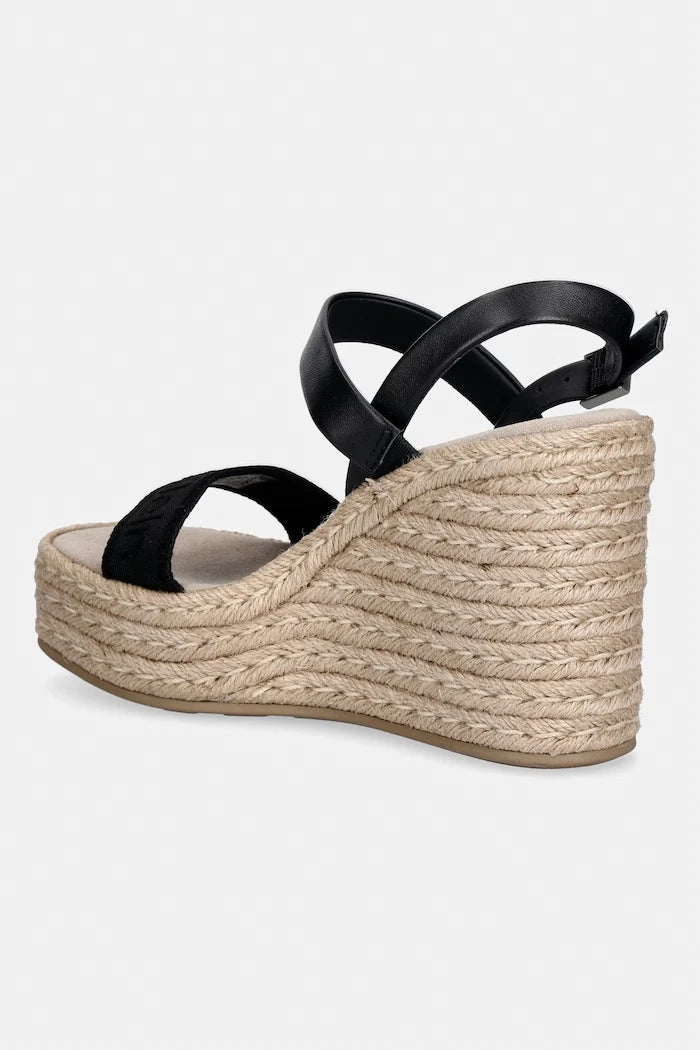 Calvin Klein eğimli platformlu sandaletler WEDGE ESPAD 70 WEBBING LTH
