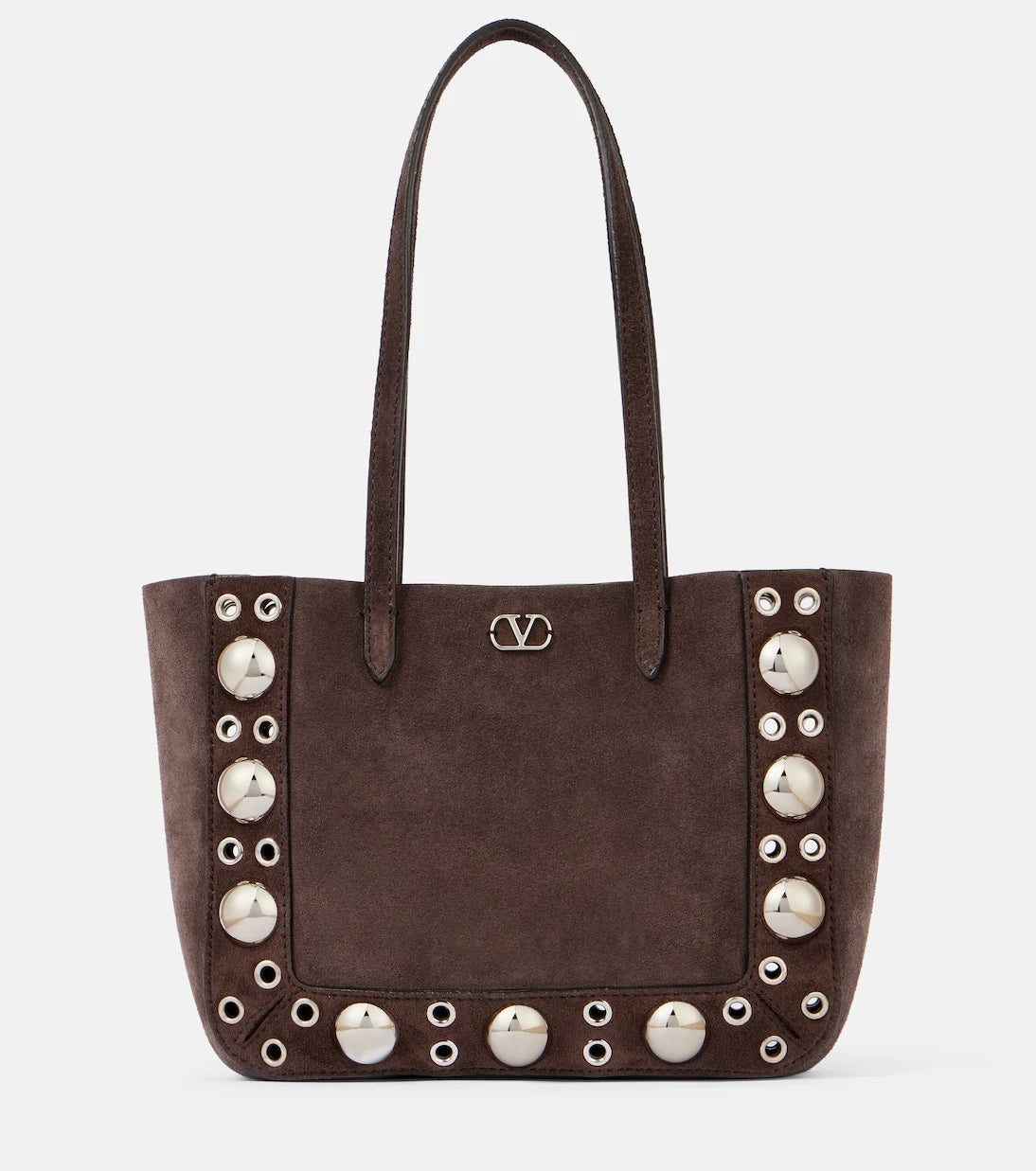 Valentino Garavani - Nellcôte Small embellished suede shopper