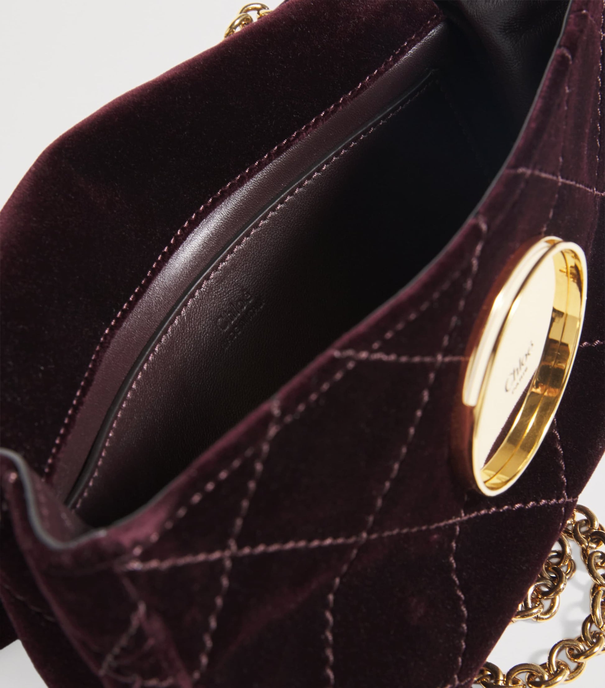 Chloé Small Velvet Heritage Shoulder Bag