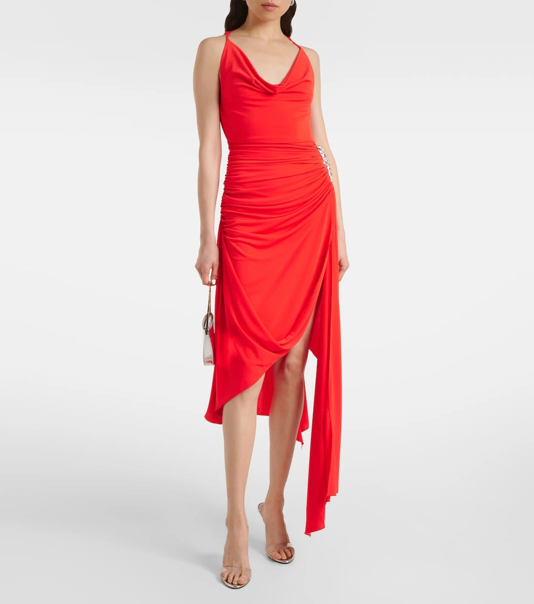David Koma - Lamé midi dress
