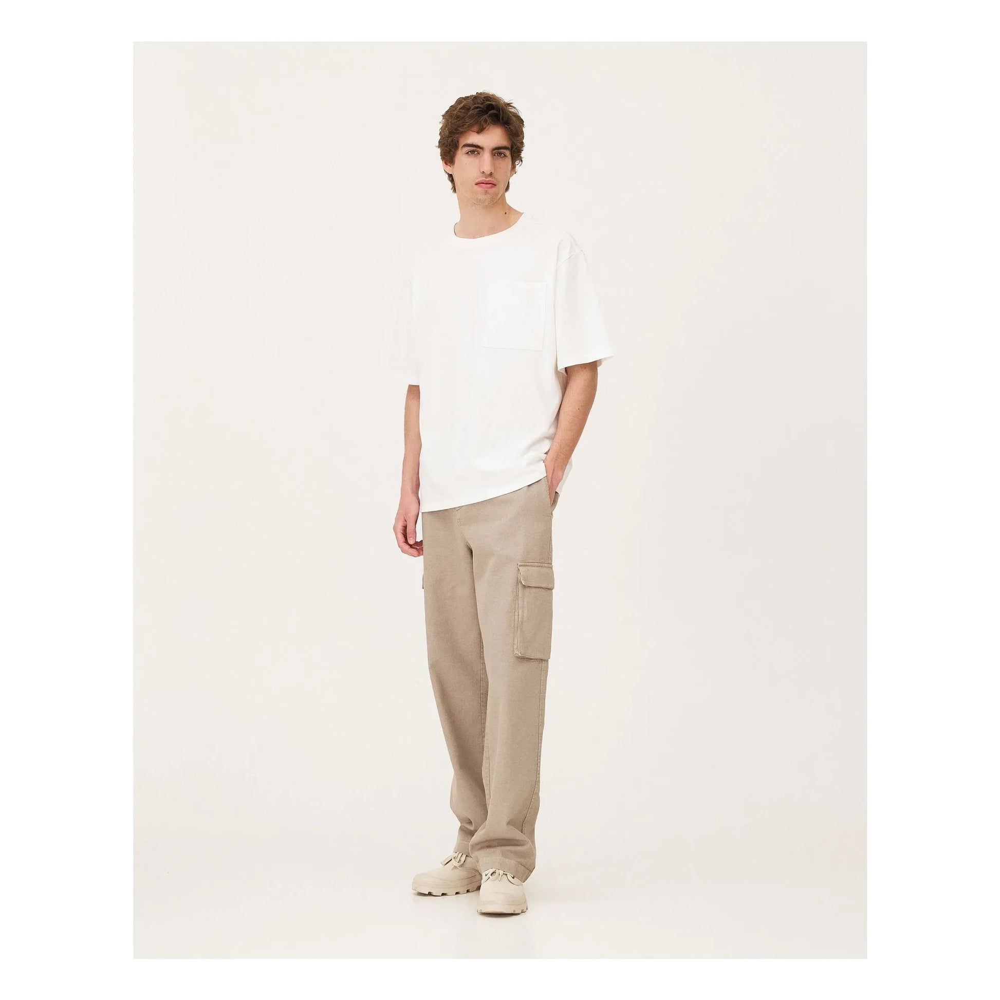Noyoco - Organic Cotton Cargo Pants | Beige