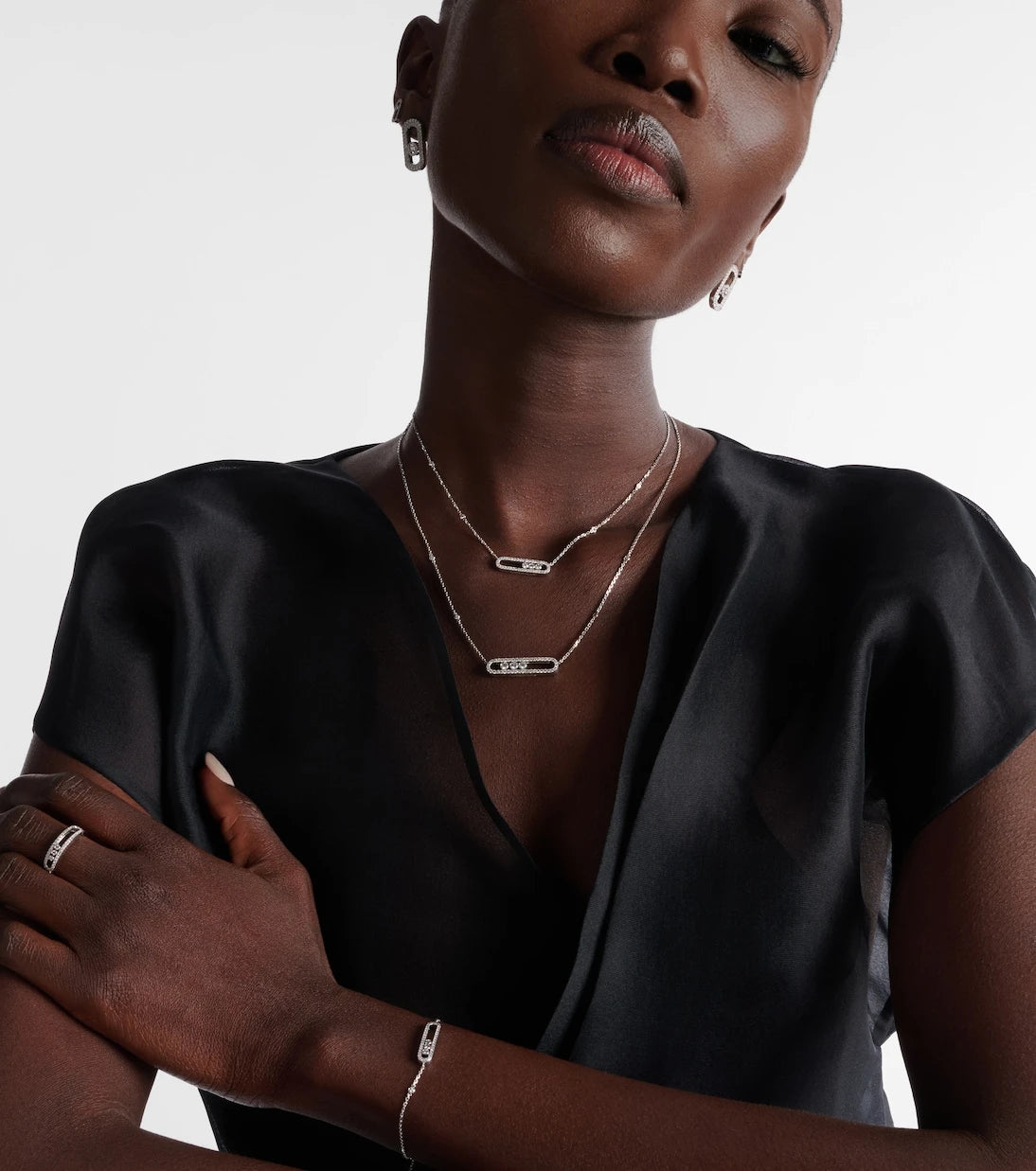 Messika - Baby Move 18kt white gold necklace with diamonds