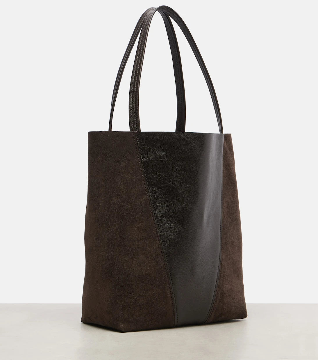 Chloé - Chloé Spin leather and suede tote bag