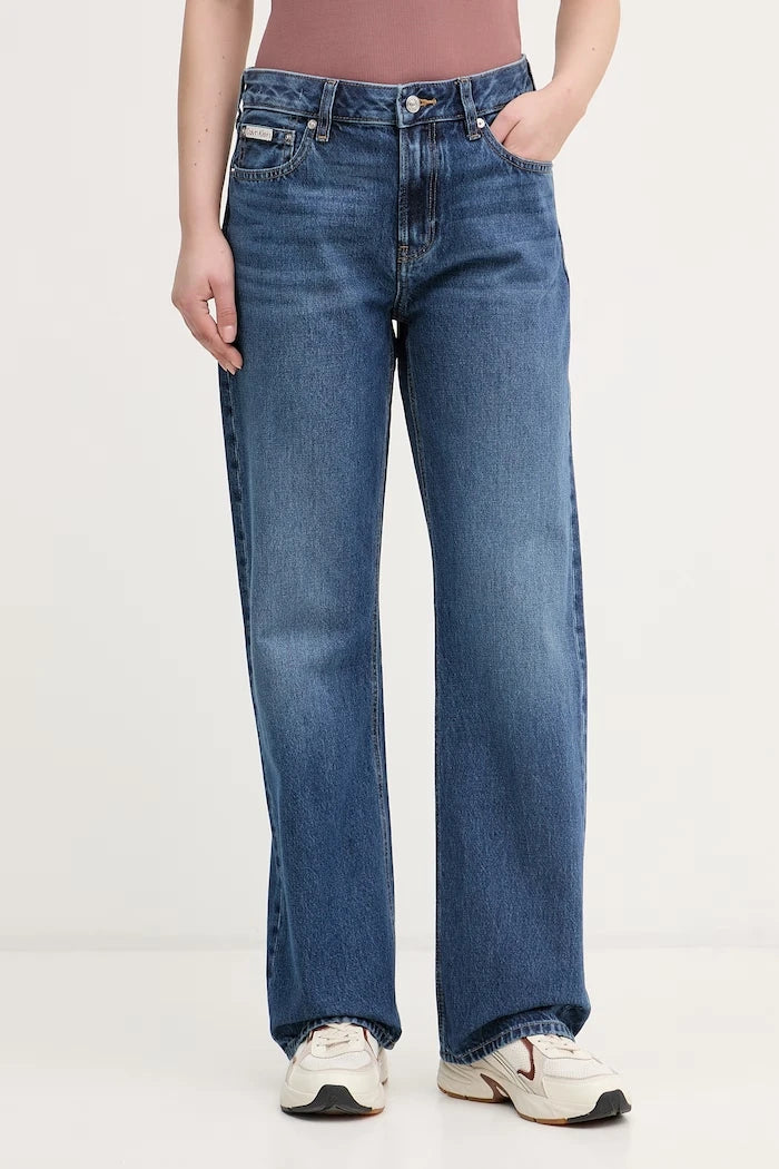 Calvin Klein Jeans дънки straight дамски
